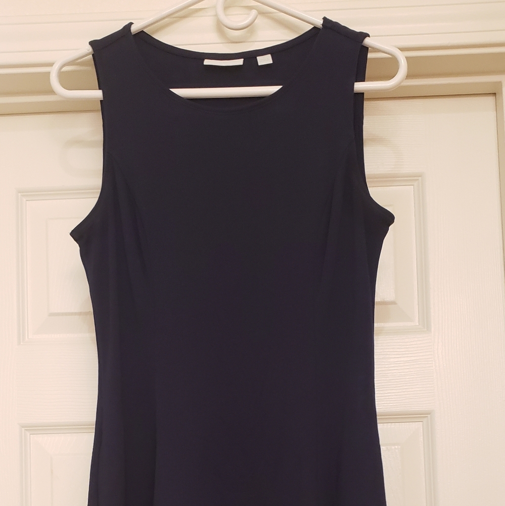 Women's blue w/white dress